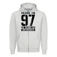 Dove Grey Made In 97 22 Years Of Awesomeness Zipper Hoodie - Bettercallsaul