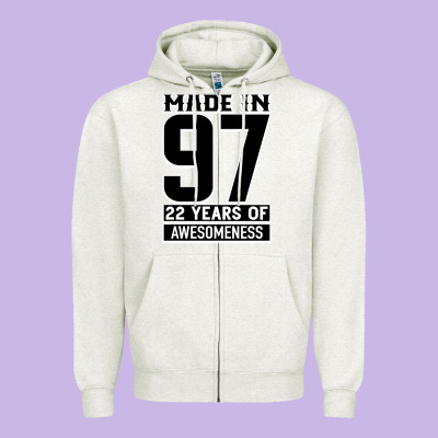 Made In 97 22 Years Of Awesomeness Zipper Hoodie Designed By Bettercallsaul