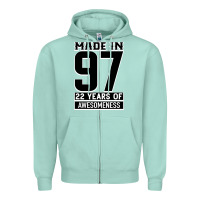 Seafoam Made In 97 22 Years Of Awesomeness Zipper Hoodie - Bettercallsaul