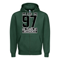 Sports Green Made In 97 22 Years Of Awesomeness Zipper Hoodie - Bettercallsaul