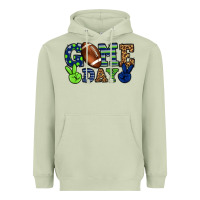 Matcha Game day green and blue team color Heavyweight Hoodie - HowdyJamesFarm