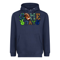 Navy Game day green and blue team color Heavyweight Hoodie - HowdyJamesFarm