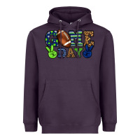 Plum Game day green and blue team color Heavyweight Hoodie - HowdyJamesFarm