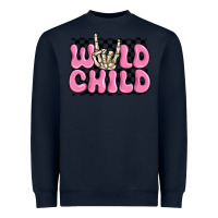 Wild Child Pink Skeleton Heavyweight Sweatshirt | Teevron