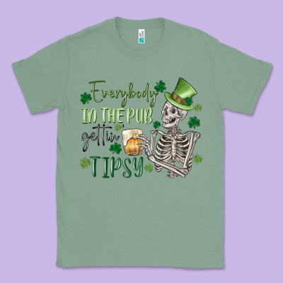 Everybody In The Pub Gettin' Tipsy Classic Tee Designed By Maliassmallbusiness