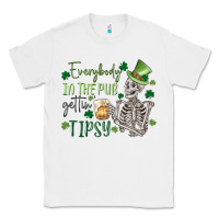White everybody in the pub gettin' tipsy Classic Tee - MaliasSmallBusiness
