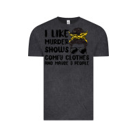 Vintage Black i like murder shows comfy clothes and maybe 3 peop Vintage Tee - MaliasSmallBusiness