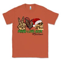 Copper Peace Love Rock Christmas Classic Tee - CowhideDigitalArt