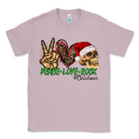 Lilac Peace Love Rock Christmas Classic Tee - CowhideDigitalArt
