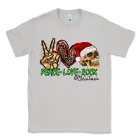 Moon Dust Peace Love Rock Christmas Classic Tee - CowhideDigitalArt