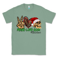 Sage Peace Love Rock Christmas Classic Tee - CowhideDigitalArt