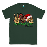 Sports Green Peace Love Rock Christmas Classic Tee - CowhideDigitalArt