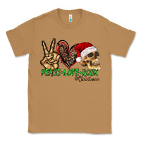 Toasted Coconut Peace Love Rock Christmas Classic Tee - CowhideDigitalArt