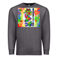 Charcoal Heather peace love understand Premium Sweatshirt - CowGirlArtShop