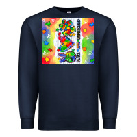 Navy peace love understand Premium Sweatshirt - CowGirlArtShop