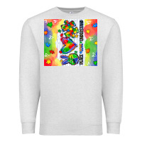 Oatmeal Heather peace love understand Premium Sweatshirt - CowGirlArtShop