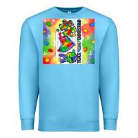 Ocean Blue peace love understand Premium Sweatshirt - CowGirlArtShop