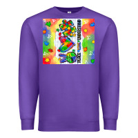 Purple peace love understand Premium Sweatshirt - CowGirlArtShop