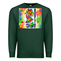 Sports Green peace love understand Premium Sweatshirt - CowGirlArtShop