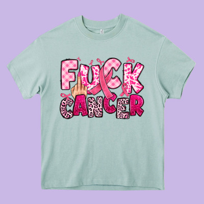 Fuck Cancer Heavy Core Tee Designed By Jahusdesignshop