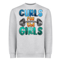 Heather Grey curls for the girls Heavyweight Sweatshirt - MaliasSmallBusiness
