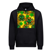 Black St. Patrick's sunflower seamless pattern Urban Hoodie - BundleAndBundleShop