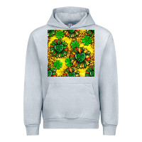 Heather Grey St. Patrick's sunflower seamless pattern Urban Hoodie - BundleAndBundleShop