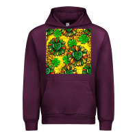 Mauve Wine St. Patrick's sunflower seamless pattern Urban Hoodie - BundleAndBundleShop