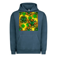 Pigment Midnight Navy St. Patrick's sunflower seamless pattern Urban Hoodie - BundleAndBundleShop