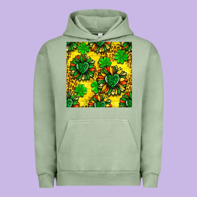 St. Patrick's Sunflower Seamless Pattern Urban Hoodie Designed By Bundleandbundleshop