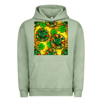 Pigment Oil Green St. Patrick's sunflower seamless pattern Urban Hoodie - BundleAndBundleShop