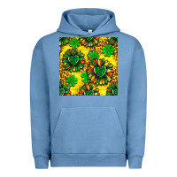 Pigment Pebble Blue St. Patrick's sunflower seamless pattern Urban Hoodie - BundleAndBundleShop