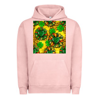 Pigment Salmon St. Patrick's sunflower seamless pattern Urban Hoodie - BundleAndBundleShop