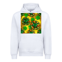 White St. Patrick's sunflower seamless pattern Urban Hoodie - BundleAndBundleShop