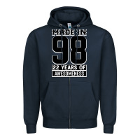 Navy Made in 98 22 Years Of Awesomeness Zipper Hoodie - Bettercallsaul