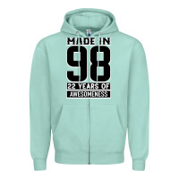 Seafoam Made in 98 22 Years Of Awesomeness Zipper Hoodie - Bettercallsaul