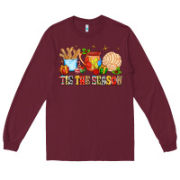 Burgundy 'tis the season Long Sleeve Tee - MaliasSmallBusiness