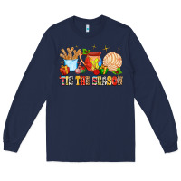 Navy 'tis the season Long Sleeve Tee - MaliasSmallBusiness