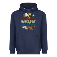 Navy Game Day lightning bolt Baseball Heavyweight Hoodie - HowdyJamesFarm