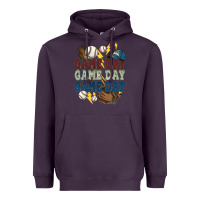 Plum Game Day lightning bolt Baseball Heavyweight Hoodie - HowdyJamesFarm
