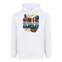 White Game Day lightning bolt Baseball Heavyweight Hoodie - HowdyJamesFarm