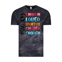 Cloud Black you are known loved worthy chosen enough Vintage Tee - MaliasSmallBusiness
