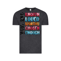 Vintage Black you are known loved worthy chosen enough Vintage Tee - MaliasSmallBusiness