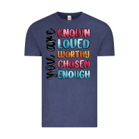 Vintage Denim you are known loved worthy chosen enough Vintage Tee - MaliasSmallBusiness