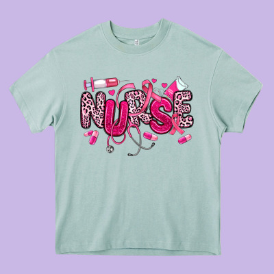 Breast Cancer Nurse Heavy Core Tee Designed By Jahusdesignshop