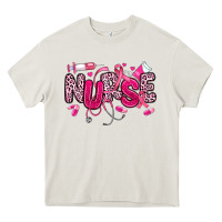 Cream breast cancer nurse Heavy Core Tee - JahusDesignShop