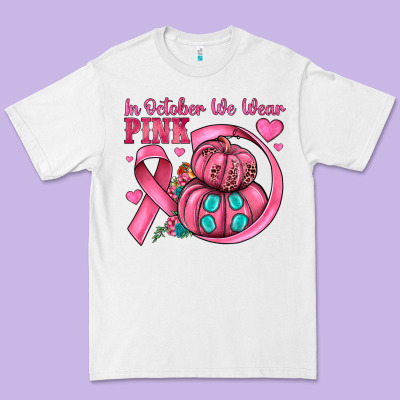 In October We Wear Pink Premium Tee Designed By Jahusdesignshop
