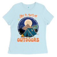 Baby Blue life is better outdoors Ladies Tee - JahusDesignShop