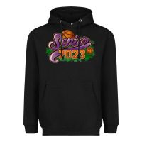 Black Senior 2023 basketball Heavyweight Hoodie - HowdyJamesFarm