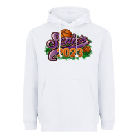 White Senior 2023 basketball Heavyweight Hoodie - HowdyJamesFarm